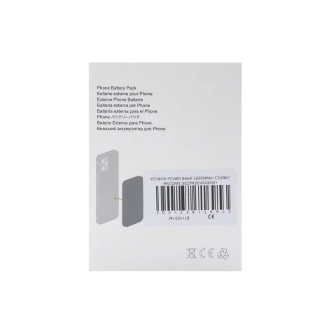 4kom.pl PowerBank ECOBOX 10000mAh Czarny MagSafe Bezprzewodowy 4kom.pl PowerBank ECOBOX 10000mAh Czarny MagSafe Bezprzewodowy