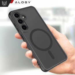 Alogy Etui do Samsung Galaxy S24 FE obudowa ochronna na telefon Alogy Matte HybridMag™️ Case do MagSafe Matowe Czarne
