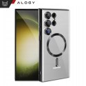 Alogy Etui do Samsung Galaxy S25 Ultra Alogy LuxeShield™️ Glamour Luxury Ring obudowa z osłoną aparatów Czarne
