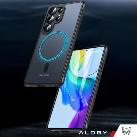 Alogy Etui do Samsung Galaxy S25 Ultra obudowa ochronna na telefon Alogy Matte HybridMag™️ Case do MagSafe Matowe Czarne Alogy Etui do Samsung Galaxy S25 Ultra obudowa ochronna na telefon Alogy Matte HybridMag™️ Case do MagSafe Matowe Czarne