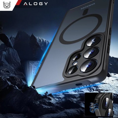 Alogy Etui do Samsung Galaxy S25 Ultra obudowa ochronna na telefon Alogy Matte HybridMag™️ Case do MagSafe Matowe Czarne Alogy Etui do Samsung Galaxy S25 Ultra obudowa ochronna na telefon Alogy Matte HybridMag™️ Case do MagSafe Matowe Czarne