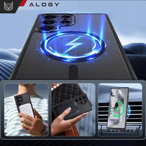 Alogy Etui do Samsung Galaxy S25 Ultra obudowa ochronna na telefon Alogy Matte HybridMag™️ Case do MagSafe Matowe Czarne Alogy Etui do Samsung Galaxy S25 Ultra obudowa ochronna na telefon Alogy Matte HybridMag™️ Case do MagSafe Matowe Czarne