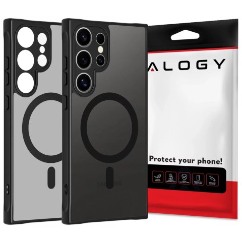 Alogy Etui do Samsung Galaxy S25 Ultra obudowa ochronna na telefon Alogy Matte HybridMag™️ Case do MagSafe Matowe Czarne Alogy Etui do Samsung Galaxy S25 Ultra obudowa ochronna na telefon Alogy Matte HybridMag™️ Case do MagSafe Matowe Czarne