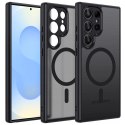 Alogy Etui do Samsung Galaxy S25 Ultra obudowa ochronna na telefon Alogy Matte HybridMag™️ Case do MagSafe Matowe Czarne
