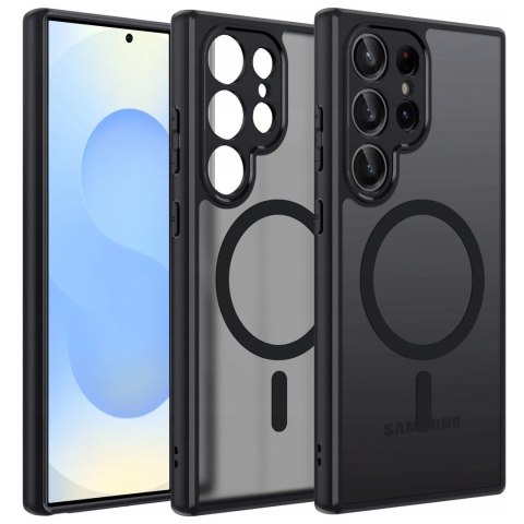 Alogy Etui do Samsung Galaxy S25 Ultra obudowa ochronna na telefon Alogy Matte HybridMag™️ Case do MagSafe Matowe Czarne Alogy Etui do Samsung Galaxy S25 Ultra obudowa ochronna na telefon Alogy Matte HybridMag™️ Case do MagSafe Matowe Czarne