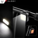 Alogy Lampka rowerowa na rower przednia tylna zestaw 2 lampek przód + tył COB USB Alogy Bike Light