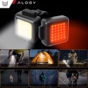 Alogy Lampka rowerowa na rower przednia tylna zestaw 2 lampek przód + tył COB USB Alogy Bike Light