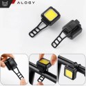 Alogy Lampka rowerowa na rower przednia tylna zestaw 2 lampek przód + tył COB USB Alogy Bike Light