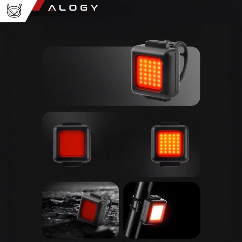 Alogy Lampka rowerowa na rower przednia tylna zestaw 2 lampek przód + tył COB USB Alogy Bike Light Alogy Lampka rowerowa na rower przednia tylna zestaw 2 lampek przód + tył COB USB Alogy Bike Light