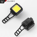Alogy Lampka rowerowa na rower przednia tylna zestaw 2 lampek przód + tył COB USB Alogy Bike Light