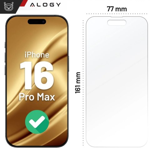 Alogy Szkło "NIETŁUKĄCE" do Apple iPhone 16 Pro Max hybrydowe Alogy Flexi Full Glass 9H płaskie na cały ekran Alogy Szkło "NIETŁUKĄCE" do Apple iPhone 16 Pro Max hybrydowe Alogy Flexi Full Glass 9H płaskie na cały ekran