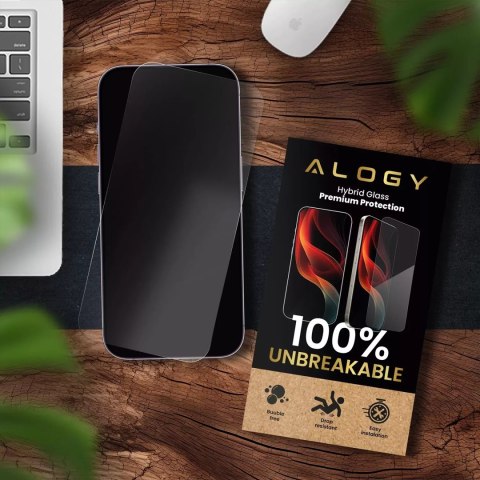 Alogy Szkło "NIETŁUKĄCE" do Apple iPhone 16 Pro Max hybrydowe Alogy Flexi Full Glass 9H płaskie na cały ekran Alogy Szkło "NIETŁUKĄCE" do Apple iPhone 16 Pro Max hybrydowe Alogy Flexi Full Glass 9H płaskie na cały ekran