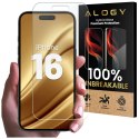 Alogy Szkło "NIETŁUKĄCE" do Apple iPhone 16 hybrydowe Alogy Flexi Full Glass 9H płaskie na cały ekran