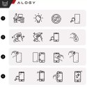 Alogy Szkło "NIETŁUKĄCE" do Apple iPhone 16 hybrydowe Alogy Flexi Full Glass 9H płaskie na cały ekran