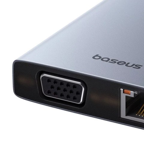 Baseus Hub 13w1 Baseus PortalJoy USB-C HDMI+DP+VGA+C+USB+PD+RJ45 Szary Baseus Hub 13w1 Baseus PortalJoy USB-C HDMI+DP+VGA+C+USB+PD+RJ45 Szary