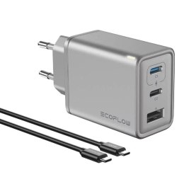 EcoFlow Ładowarka Sieciowa EcoFlow RAPID GaN 65W 2x USB-C USB-A z Kablem 100W