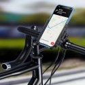 Kewig Uchwyt Motocyklowy Rowerowy na kierownicę KEWIG BKW-2-H na telefon z systemem przeciwwstrząsowym na motor quada skuter Czarny