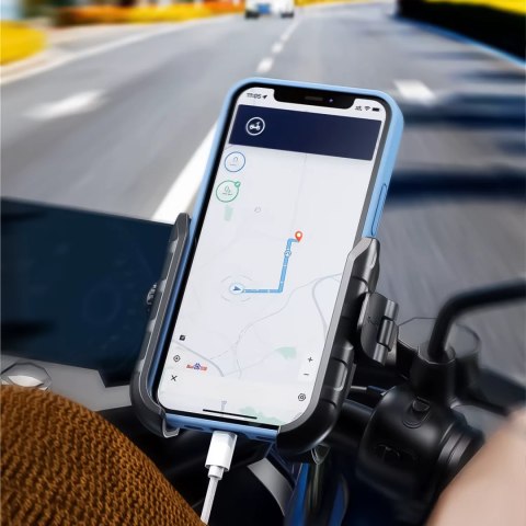 Kewig Uchwyt Motocyklowy Rowerowy na kierownicę KEWIG BKW-2-H na telefon z systemem przeciwwstrząsowym na motor quada skuter Czarny Kewig Uchwyt Motocyklowy Rowerowy na kierownicę KEWIG BKW-2-H na telefon z systemem przeciwwstrząsowym na motor quada skuter Czarny