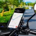 Kewig Uchwyt Motocyklowy Rowerowy na kierownicę KEWIG BKW-2-H na telefon z systemem przeciwwstrząsowym na motor quada skuter Czarny