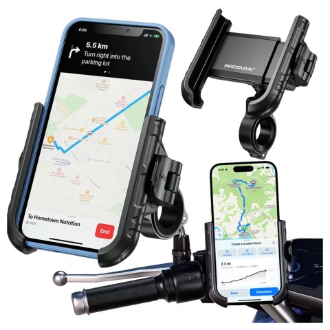Kewig Uchwyt Motocyklowy Rowerowy na kierownicę KEWIG BKW-2-H na telefon z systemem przeciwwstrząsowym na motor quada skuter Czarny Kewig Uchwyt Motocyklowy Rowerowy na kierownicę KEWIG BKW-2-H na telefon z systemem przeciwwstrząsowym na motor quada skuter Czarny