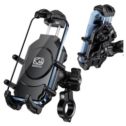 Kewig Uchwyt Motocyklowy Rowerowy na kierownicę KEWIG M26-C1 na telefon z systemem przeciwwstrząsowym na motor quada skuter Czarny