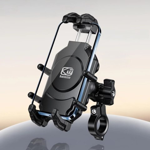 Kewig Uchwyt Motocyklowy Rowerowy na kierownicę KEWIG M26-C1 na telefon z systemem przeciwwstrząsowym na motor quada skuter Czarny Kewig Uchwyt Motocyklowy Rowerowy na kierownicę KEWIG M26-C1 na telefon z systemem przeciwwstrząsowym na motor quada skuter Czarny