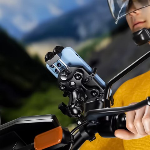 Kewig Uchwyt Motocyklowy Rowerowy na kierownicę KEWIG M26-C1 na telefon z systemem przeciwwstrząsowym na motor quada skuter Czarny Kewig Uchwyt Motocyklowy Rowerowy na kierownicę KEWIG M26-C1 na telefon z systemem przeciwwstrząsowym na motor quada skuter Czarny