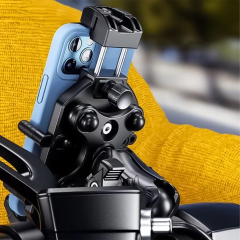 Kewig Uchwyt Motocyklowy Rowerowy na kierownicę KEWIG M26-C1 na telefon z systemem przeciwwstrząsowym na motor quada skuter Czarny Kewig Uchwyt Motocyklowy Rowerowy na kierownicę KEWIG M26-C1 na telefon z systemem przeciwwstrząsowym na motor quada skuter Czarny