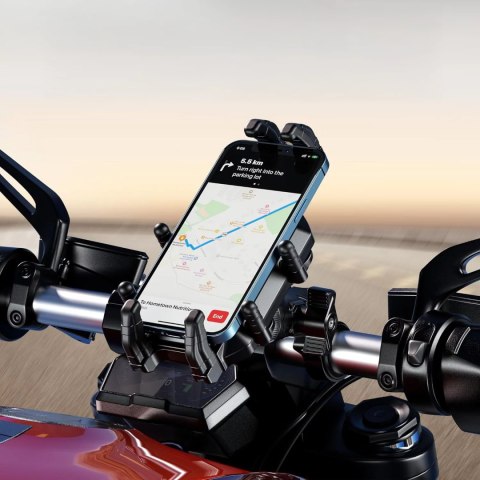 Kewig Uchwyt Motocyklowy Rowerowy na kierownicę KEWIG M26-C1 na telefon z systemem przeciwwstrząsowym na motor quada skuter Czarny Kewig Uchwyt Motocyklowy Rowerowy na kierownicę KEWIG M26-C1 na telefon z systemem przeciwwstrząsowym na motor quada skuter Czarny