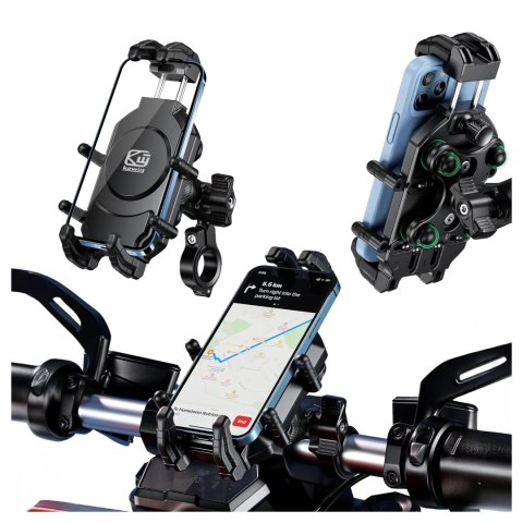 Kewig Uchwyt Motocyklowy Rowerowy na kierownicę KEWIG M26-C1 na telefon z systemem przeciwwstrząsowym na motor quada skuter Czarny Kewig Uchwyt Motocyklowy Rowerowy na kierownicę KEWIG M26-C1 na telefon z systemem przeciwwstrząsowym na motor quada skuter Czarny