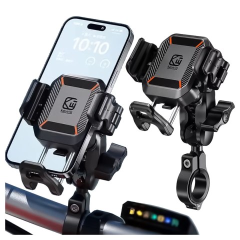 Kewig Uchwyt Motocyklowy Rowerowy na kierownicę KEWIG M33-C1 na telefon z systemem przeciwwstrząsowym na motor quada skuter Czarny Kewig Uchwyt Motocyklowy Rowerowy na kierownicę KEWIG M33-C1 na telefon z systemem przeciwwstrząsowym na motor quada skuter Czarny
