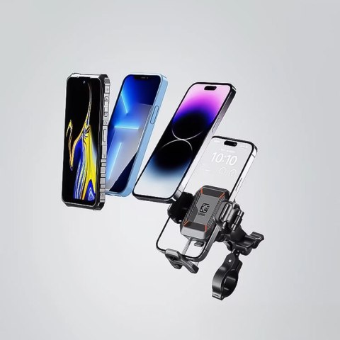 Kewig Uchwyt Motocyklowy Rowerowy na kierownicę KEWIG M33-C1 na telefon z systemem przeciwwstrząsowym na motor quada skuter Czarny Kewig Uchwyt Motocyklowy Rowerowy na kierownicę KEWIG M33-C1 na telefon z systemem przeciwwstrząsowym na motor quada skuter Czarny