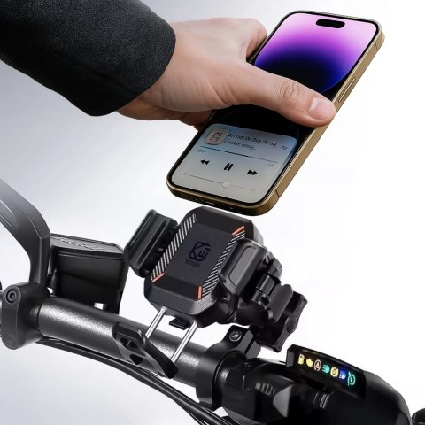 Kewig Uchwyt Motocyklowy Rowerowy na kierownicę KEWIG M33-C1 na telefon z systemem przeciwwstrząsowym na motor quada skuter Czarny Kewig Uchwyt Motocyklowy Rowerowy na kierownicę KEWIG M33-C1 na telefon z systemem przeciwwstrząsowym na motor quada skuter Czarny
