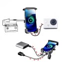Kewig Uchwyt Motocyklowy na kierownicę KEWIG M14-A1 na telefon z ładowarką Qi + PD USB-C z systemem przeciwwstrząsowym na motor quada 