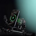 Kewig Uchwyt Motocyklowy na kierownicę KEWIG M33-A1 na telefon z ładowarką Qi 15W + PD 30W USB-C z systemem przeciwwstrząsowym na moto