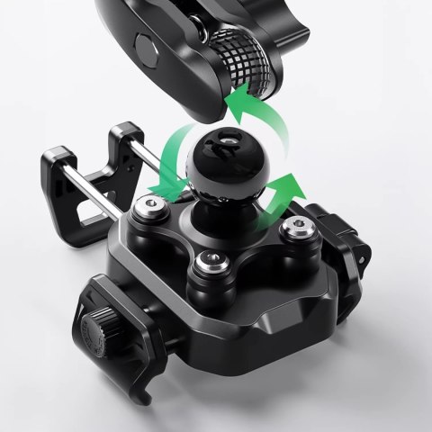 Kewig Uchwyt Motocyklowy na kierownicę KEWIG M33-A1 na telefon z ładowarką Qi 15W + PD 30W USB-C z systemem przeciwwstrząsowym na moto Kewig Uchwyt Motocyklowy na kierownicę KEWIG M33-A1 na telefon z ładowarką Qi 15W + PD 30W USB-C z systemem przeciwwstrząsowym na moto