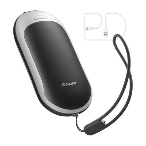 Marka niezdefiniowana Ogrzewacz do rąk z funkcją powerbanku Ocoopa HotPal PD 5000 mAh, USB-C, biało-czarny