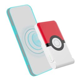 Marka niezdefiniowana Powerbank magnetyczny OTL 5000 mAh, USB-C 15W, Pokemon Pokeball ze stojakiem (biało-czerwony)