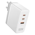 Vention Ładowarka Sieciowa Vention FEGW0-EU 2xUSB-C USB-A GaN 100W Biała
