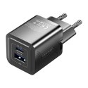 Vention Ładowarka Sieciowa Vention FEQB0-EU USB-C USB-A GaN 30W Czarna