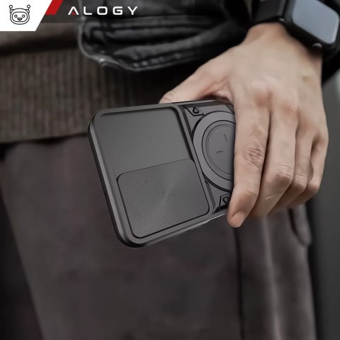 Alogy Etui do Samsung Galaxy S25+ Plus pancerne Slide Case Ring obudowa ochrona aparatu Alogy CamGuard Pro czarne Alogy Etui do Samsung Galaxy S25+ Plus pancerne Slide Case Ring obudowa ochrona aparatu Alogy CamGuard Pro czarne