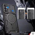 Alogy Etui do Samsung Galaxy S25+ Plus pancerne Slide Case Ring obudowa ochrona aparatu Alogy CamGuard Pro czarne