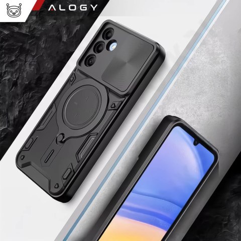 Alogy Etui do Samsung Galaxy S25+ Plus pancerne Slide Case Ring obudowa ochrona aparatu Alogy CamGuard Pro czarne Alogy Etui do Samsung Galaxy S25+ Plus pancerne Slide Case Ring obudowa ochrona aparatu Alogy CamGuard Pro czarne