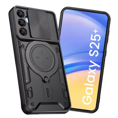 Alogy Etui do Samsung Galaxy S25+ Plus pancerne Slide Case Ring obudowa ochrona aparatu Alogy CamGuard Pro czarne Alogy Etui do Samsung Galaxy S25+ Plus pancerne Slide Case Ring obudowa ochrona aparatu Alogy CamGuard Pro czarne