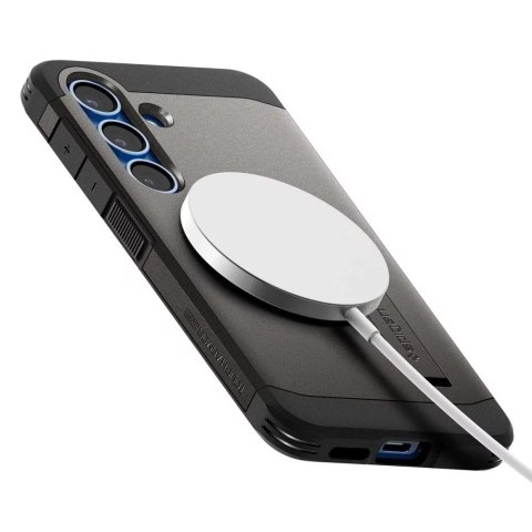 Spigen Etui do Samsung Galaxy S25 Gunmetal Spigen Tough Armor Mag MagSafe Spigen Etui do Samsung Galaxy S25 Gunmetal Spigen Tough Armor Mag MagSafe