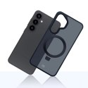 3mk Etui do Samsung Galaxy S25+ Plus 3mk Smoke Case Mag&Stand MagSafe Black