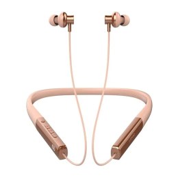 4kom.pl Słuchawki Bezprzewodowe Neckband LDNIO N01 Bluetooth 5.3 50h Różowe Złoto