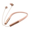 4kom.pl Słuchawki Bezprzewodowe Neckband LDNIO N01 Bluetooth 5.3 50h Różowe Złoto