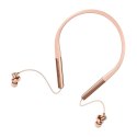 4kom.pl Słuchawki Bezprzewodowe Neckband LDNIO N01 Bluetooth 5.3 50h Różowe Złoto