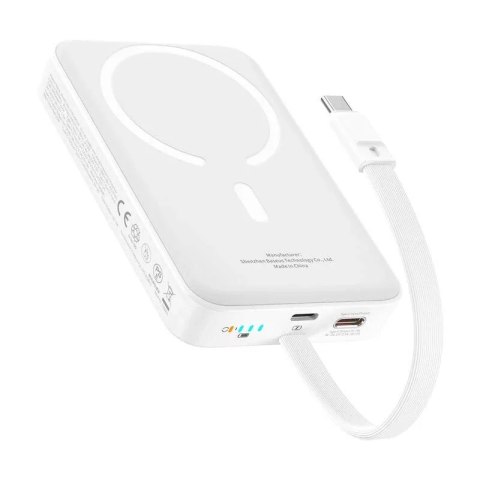 Baseus Powerbank Magnetyczny Baseus Mini 10000mAh 30W, biały - Edycja Bayern Baseus Powerbank Magnetyczny Baseus Mini 10000mAh 30W, biały - Edycja Bayern